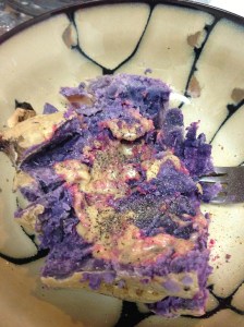 Okinawan sweet potato with dijon vinaigrette