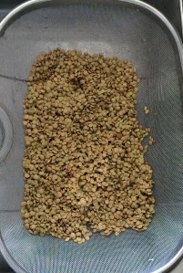 rinsed lentils